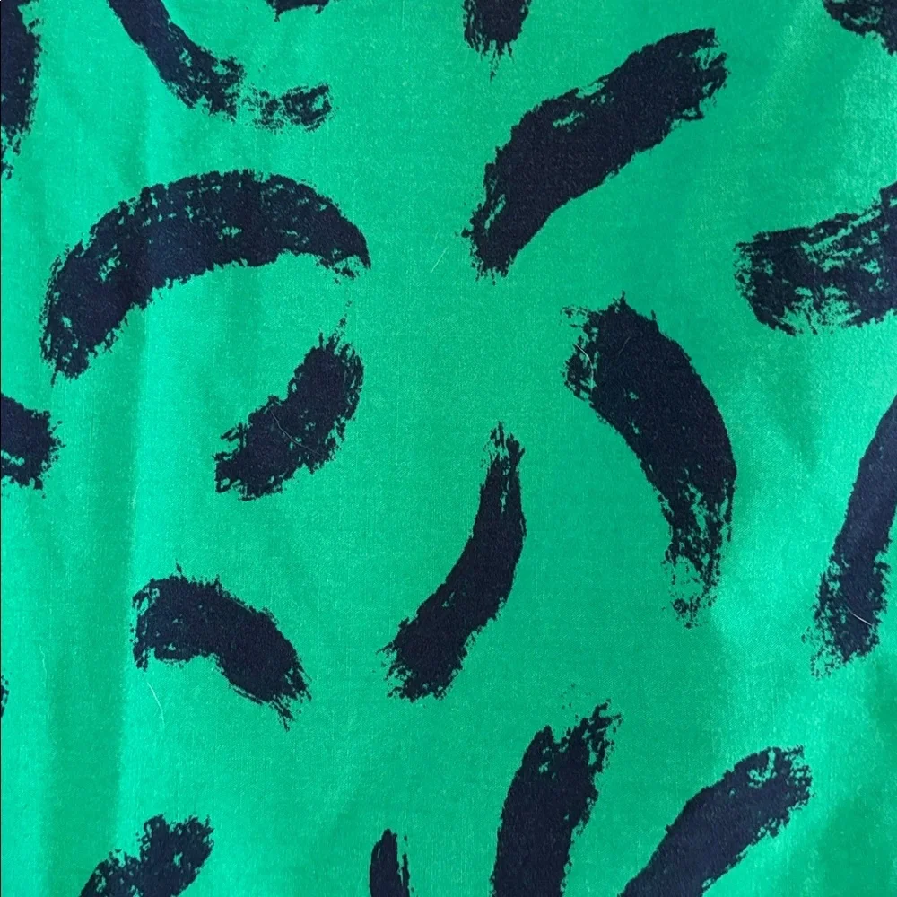 Maeve Anthropologie The Colette Cropped Wide Leg Pants Green Blue Print Size 26 - Picture 5 of 8
